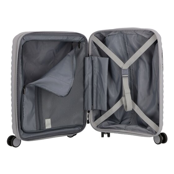 d&n Travel Line 4500 4 kółka Walizka kabinowy S 55 cm z plisą rozprężną