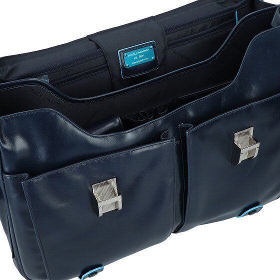 Piquadro Blue Square Teczka Skóra 43 cm Komora na laptopa
