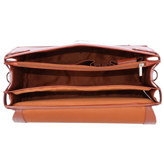 Alassio Mocca aktówka skórzana 38 cm przegroda na laptopa