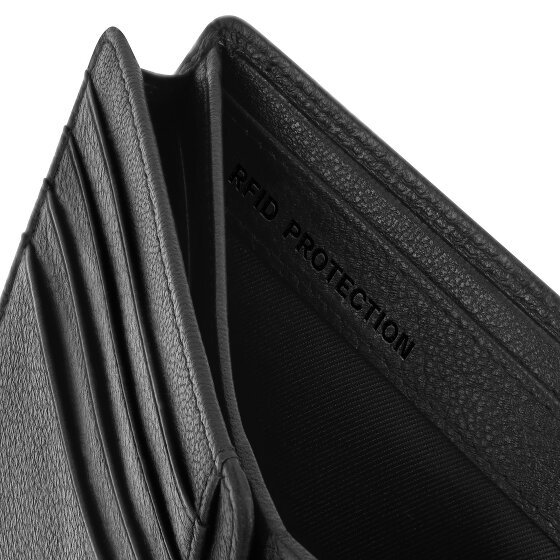 Redolz Leather Essentials QF portfel RFID skórzany 12 cm rozkładany z przegrodą na zamek błyskawiczny