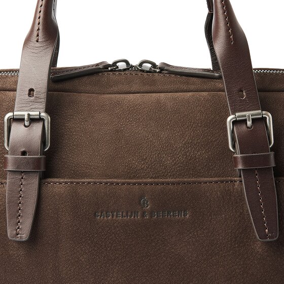 Castelijn & Beerens Nubuck Teczka Skóra 41 cm Komora na laptopa