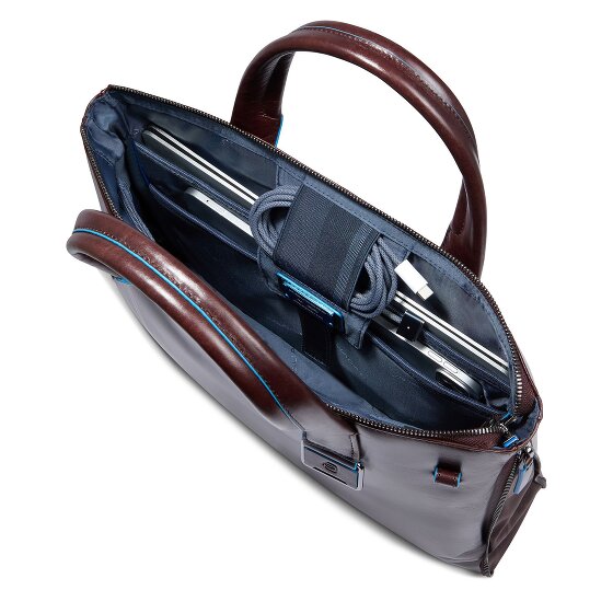 Piquadro Blue Square Shopper Bag Skórzany 38 cm Komora na laptopa z plisą rozprężną