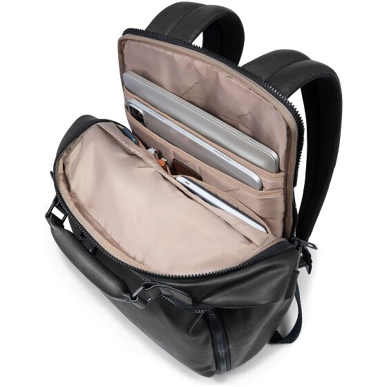Piquadro Harper Plecak Skórzany 44 cm Komora na laptopa