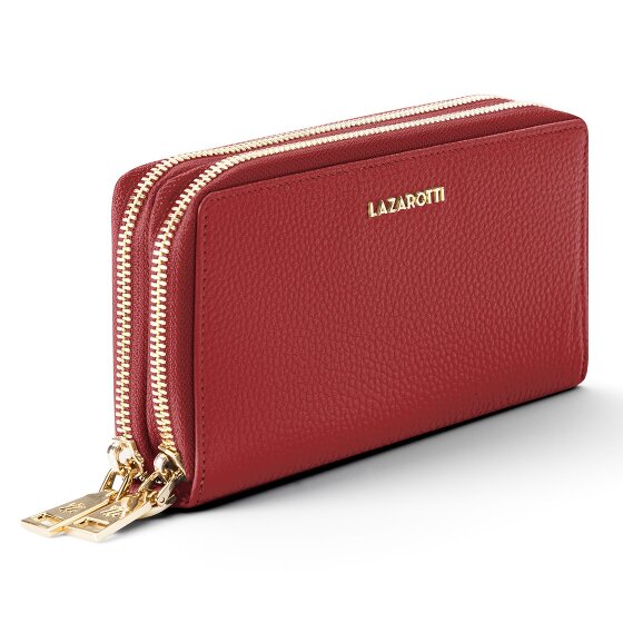 Lazarotti Bologna Leather XL Double Zip-Around Wallet RFID Leather 20 cm