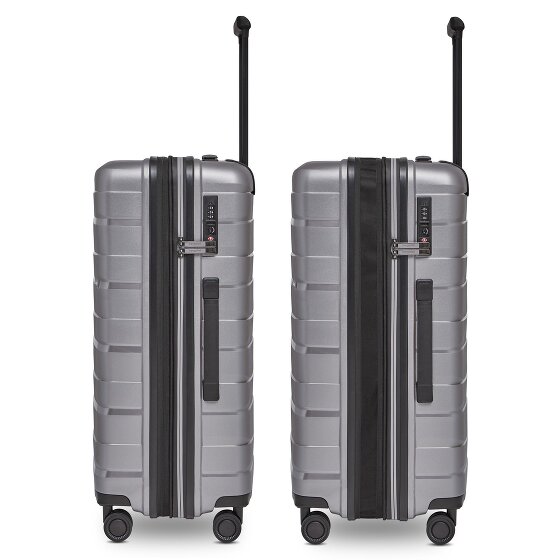 Bergpfeil Zestaw walizek podróżnych na 4 kółkach, 3-częściowy, z elastycznym składaniem