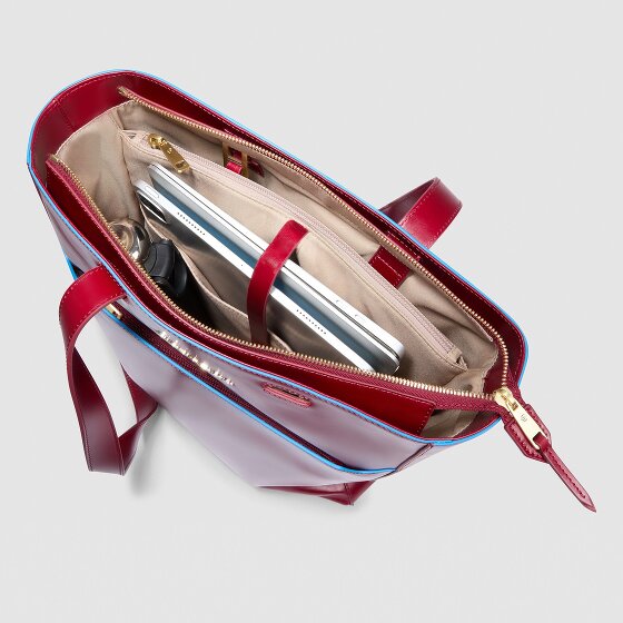 Piquadro Blue Square Torba na ramię Ochrona RFID Skórzany 30 cm Komora na laptopa