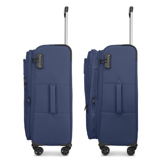 Franky Zestaw walizek na 4 kółkach Melbourne 3.0, 3-częściowy, z elastycznym zagięciem