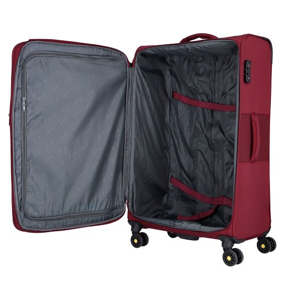 d&n Travel Line 9704 4 kółka Walizka L 78 cm z plisą rozprężną