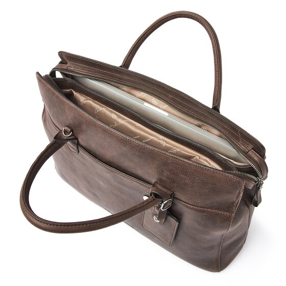 Castelijn & Beerens Carisma Shopper Bag Ochrona RFID Skórzany 41 cm Komora na laptopa