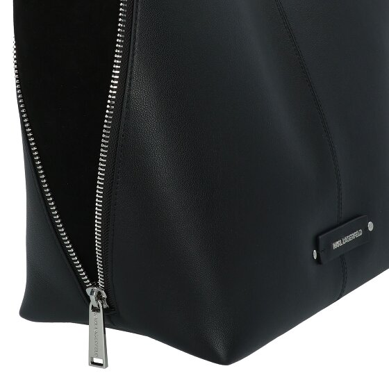 Karl Lagerfeld Hardware Shopper Bag Skórzany 34 cm z plisą rozprężną