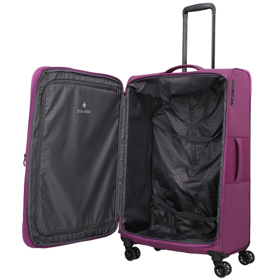 Travelite Corsiica 4 kółka Walizka L 77 cm z plisą rozprężną