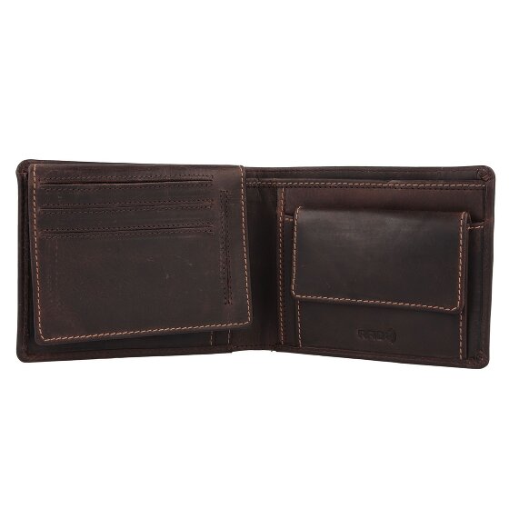 Greenburry Tornado Portfel Ochrona RFID Skórzany 13 cm