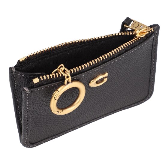 Coach Mini Skinny Portfel z kluczem Skórzany 11 cm