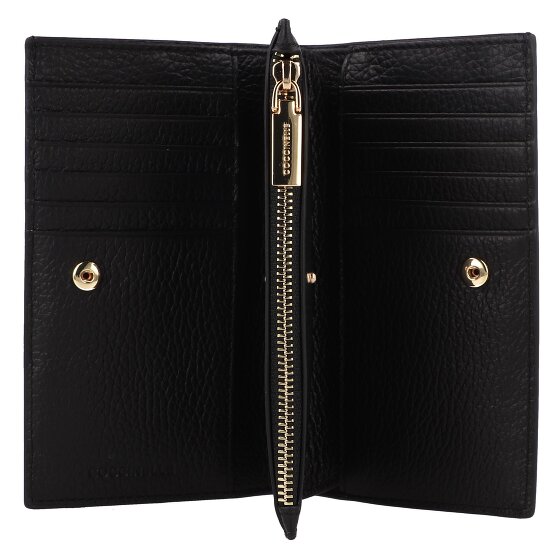 Coccinelle Metallic Portfel Ochrona RFID Skórzany 16 cm