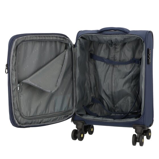 d&n Travel Line 9704 4 kółka Walizka kabinowy S 55 cm z plisą rozprężną