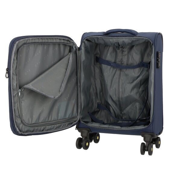 d&n Travel Line 9704 4 kółka Walizka kabinowa S 55 cm z funkcją poszerzenia
