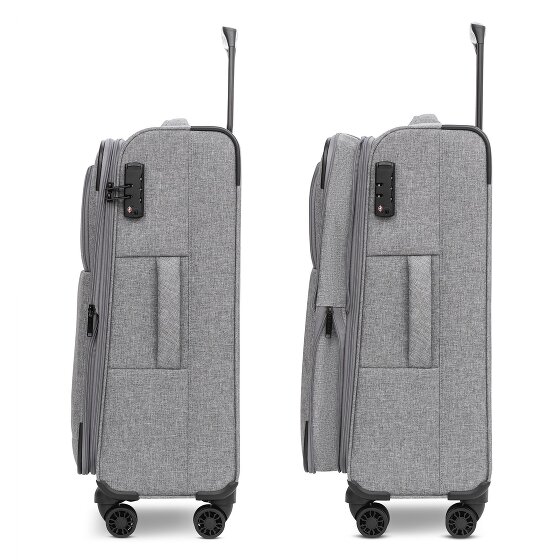 Redolz Essentials 12 MEDIUM – walizka na 4 kółkach, 67 cm, z funkcją poszerzenia kieszeni