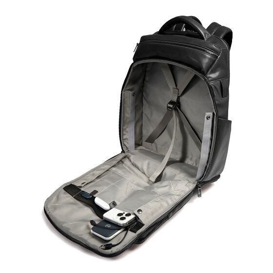 Piquadro Zaino plecak podróżny skórzany RFID 44 cm przegroda na laptopa