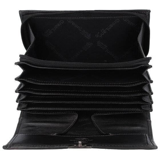Greenland Nature Czarny Nappa Waiter Wallet RFID Leather 18 cm