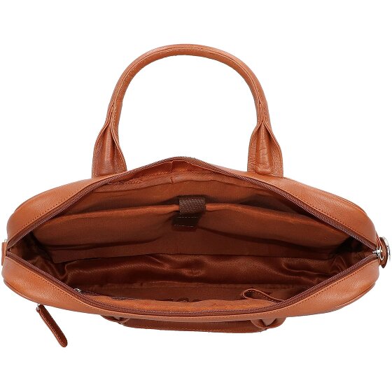 Dermata Skórzana aktówka z przegrodą na laptopa 39 cm