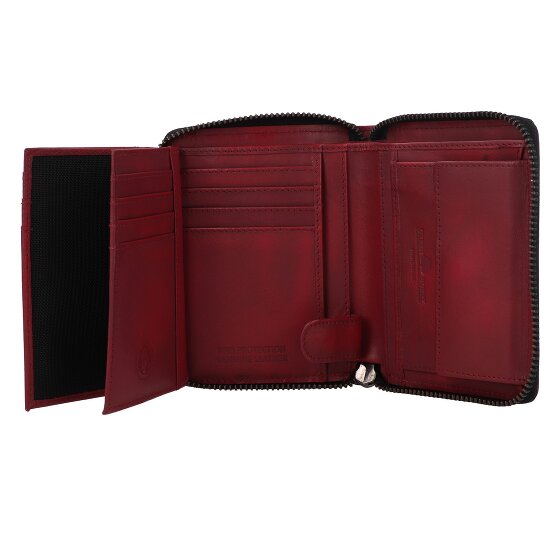 Greenburry Destressed Portfel Ochrona RFID Skórzany 13 cm