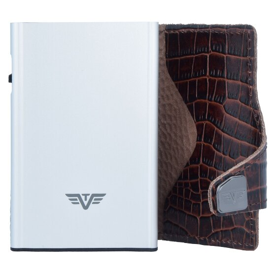 Tru Virtu Etui na karty kredytowe Click & Slide Portfel RFID Skóra 6,5 cm