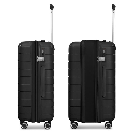 Franky London 4 kółka Walizka kabinowy S 55 cm z plisą rozprężną