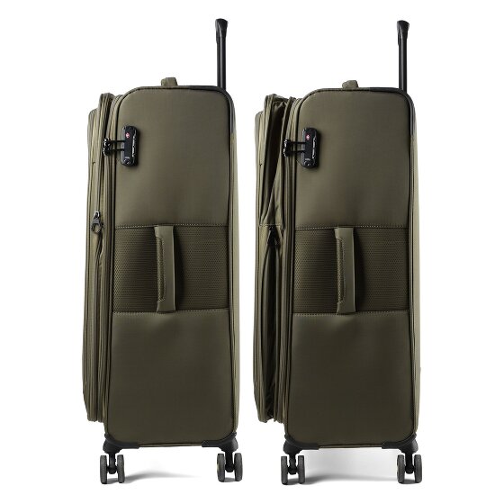 d&n Travel Line 9704 4 kółka Walizka L 78 cm z plisą rozprężną