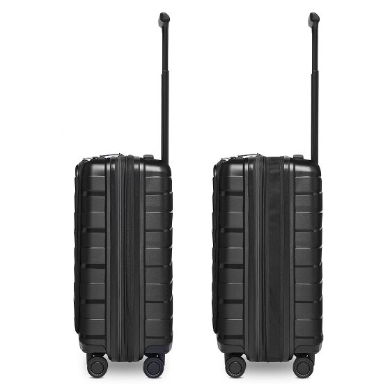 Bergpfeil Travel 4 kółka Walizka kabinowa 55 cm Komora na laptopa z funkcją poszerzenia