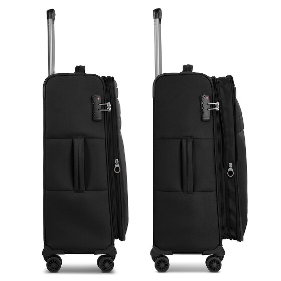 Worldpack Chicago 4 kółka Zestaw walizek 3-części z plisą rozprężną