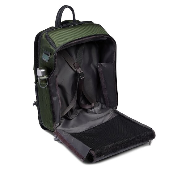 Piquadro Krótki plecak podróżny skórzany 43 cm przegroda na laptopa