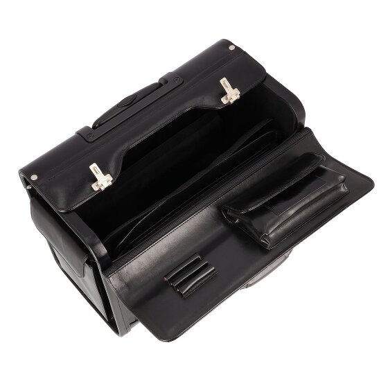 Dermata 2 kółka Walizka z pilotem Skórzany 39 cm Komora na laptopa