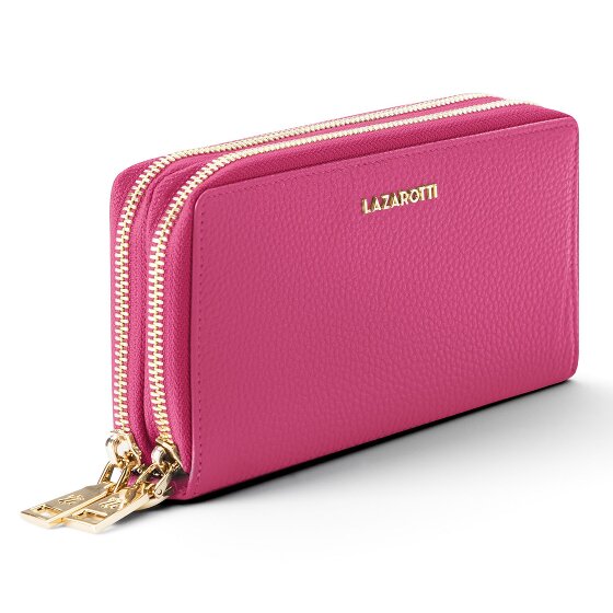 Lazarotti Bologna Leather XL Double Zip-Around Wallet RFID Leather 20 cm