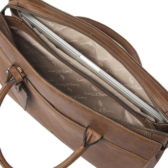 Castelijn & Beerens Carisma Shopper Bag Ochrona RFID Skórzany 41 cm Komora na laptopa