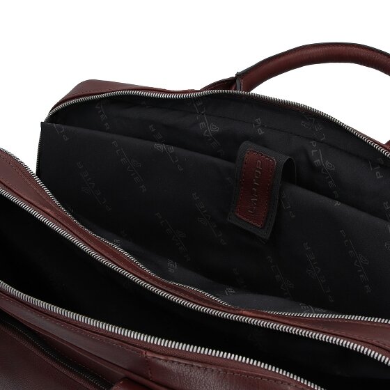 Plevier Vintage Larry Teczka Skórzany 40 cm Komora na laptopa