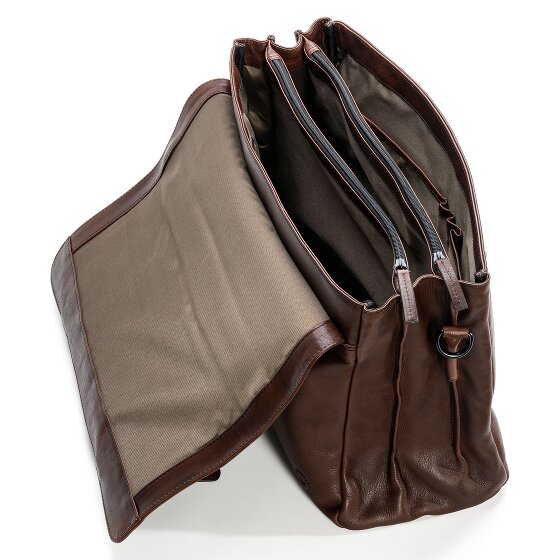 Farmhood Memphis Teczka XXL 3 komory skóra 39 cm