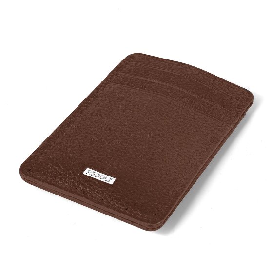 Redolz Skórzane etui na karty kredytowe Essentials RFID 7 cm z klipsem na pieniądze