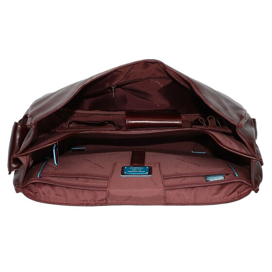 Piquadro Niebieska Teczka kwadratowa I Skórzana 44 cm Komora na laptopa