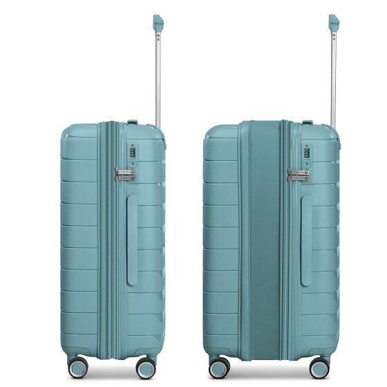 Franky London 4 kółka Zestaw walizek 3-części z plisą rozprężną