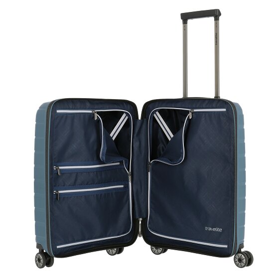 Travelite Air Base 4 kółka Walizka kabinowy 55 cm Komora na laptopa