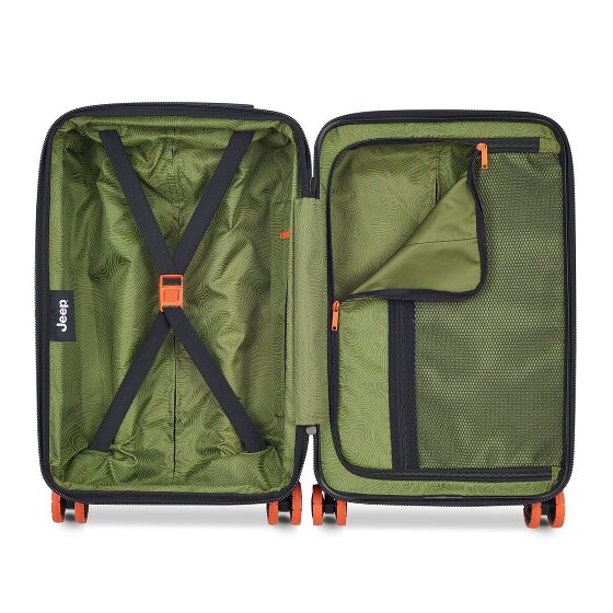 Jeep JH002B 4 kółka Walizka kabinowy XL 55 cm z plisą rozprężną