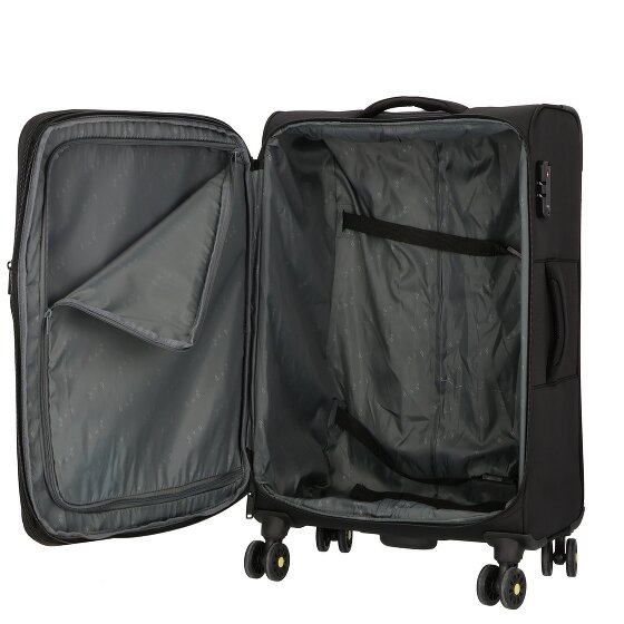 d&n Travel Line 9704 4 kółka Walizka M 68 cm z plisą rozprężną