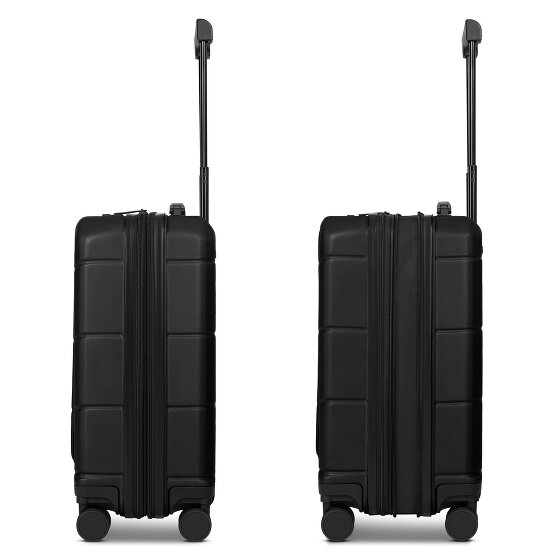 Police London 4 kółka Walizka kabinowy 55 cm Komora na laptopa z plisą rozprężną