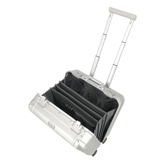 Travelite Walizka biznesowa Next z 4 kółkami, Aluminium, 43 cm