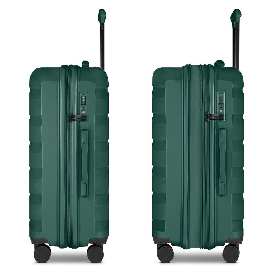 d&n South Dakota 4 kółka Zestaw walizek 3-części z plisą rozprężną