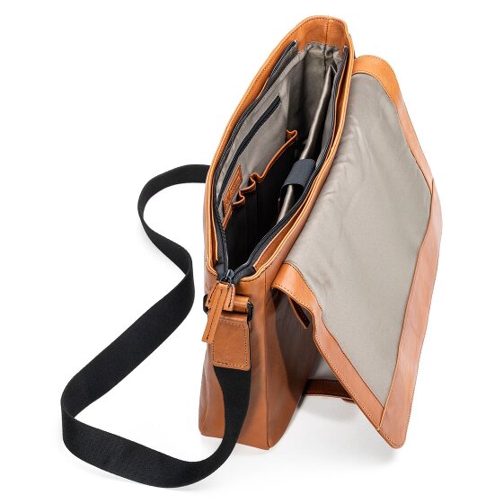 Farmhood Memphis Briefcase Messenger Skórzany 38 cm Komora na laptopa
