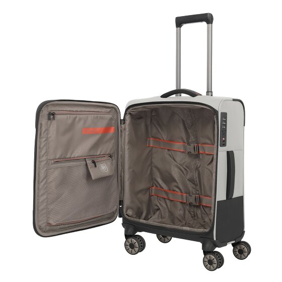 Travelite Crosslite 4 kółka Walizka kabinowy S 55 cm Komora na laptopa