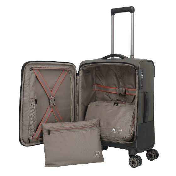 Travelite Crosslite 5.0 4 kółka Walizka kabinowa S 55 cm Komora na laptopa