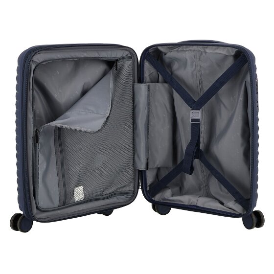 d&n Travel Line 4500 4 kółka Walizka kabinowy S 55 cm z plisą rozprężną