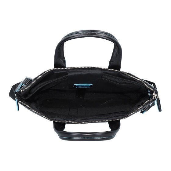 Piquadro Niebieski Kwadratowy Briefcase Skórzany 42 cm Komora na laptopa